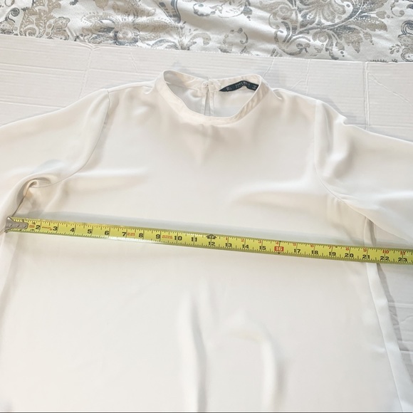 Zara Basic collection women’s blouse, white color, size large, - Picture 10 of 11